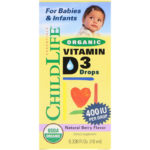 ChildLife Organic Vitamin D3 Drops Natural Berry Flavor 400 IU 0.338 fl oz 10 ml